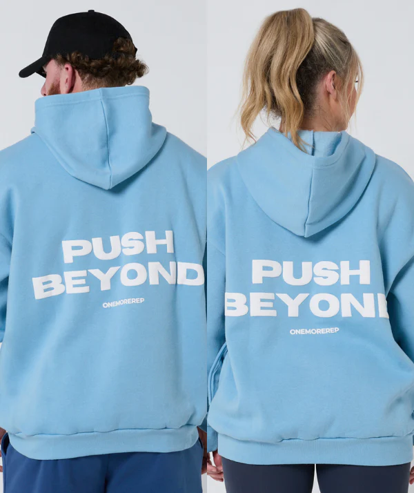Push Beyond Oversize Hoodie Ice Blue by OneMoreRep - Image 2