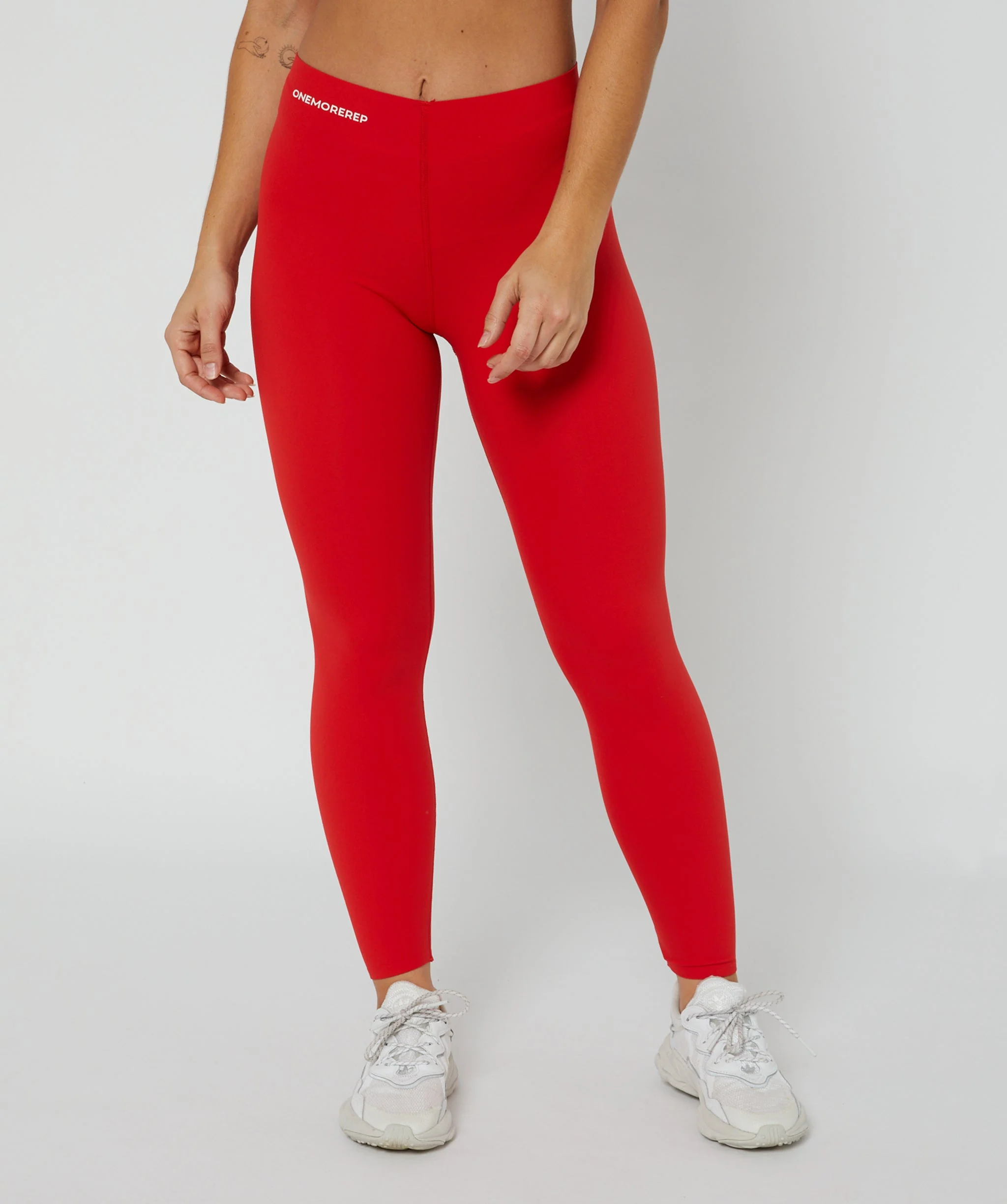 Sleek Leggings - Full Length (Red) by OneMoreRep