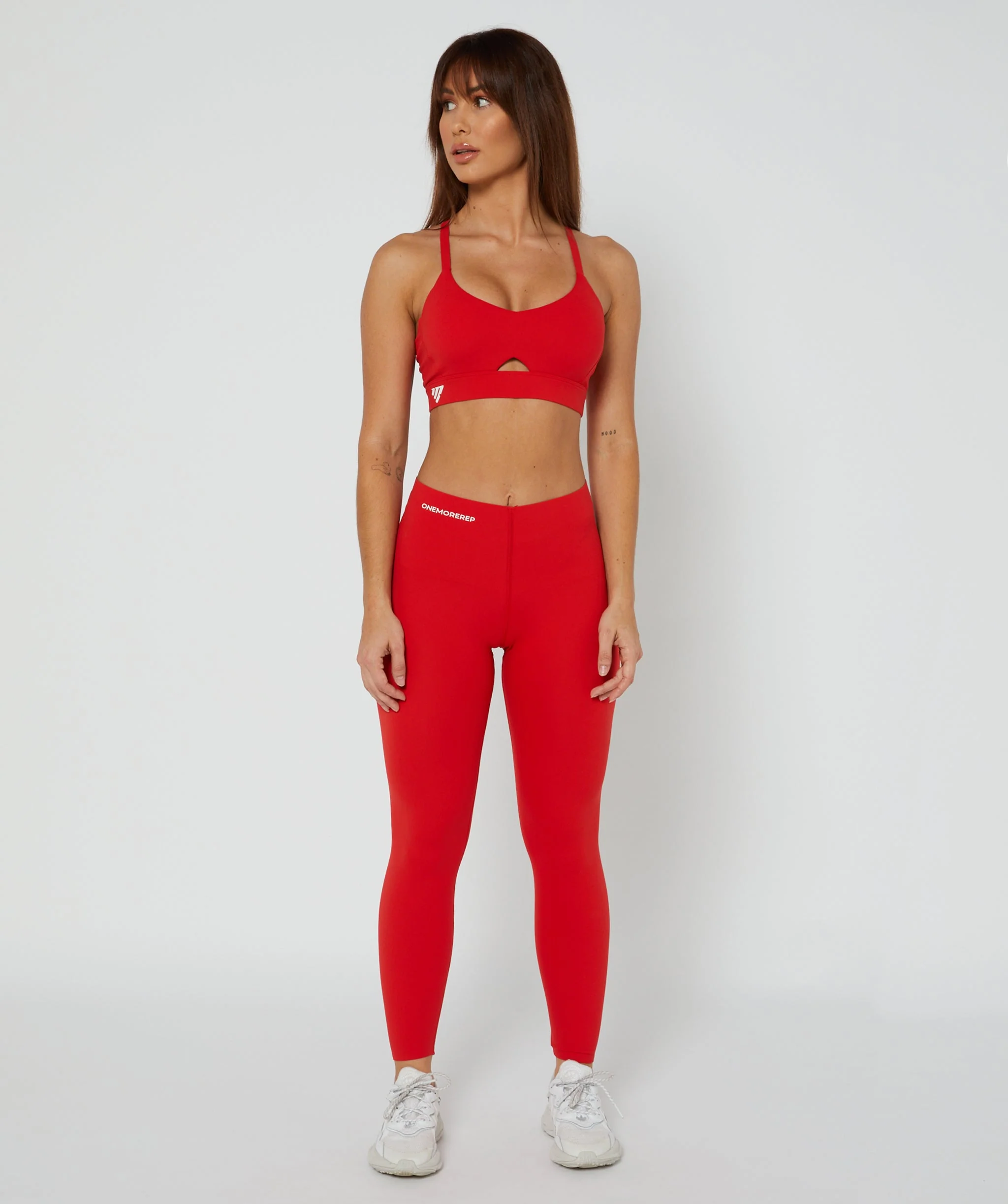 Sleek Leggings - Full Length (Red) by OneMoreRep - Image 2
