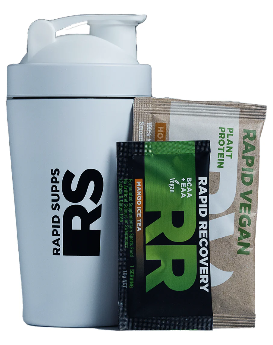 Stainless Steel Shaker with Samples by Rapid Supplements