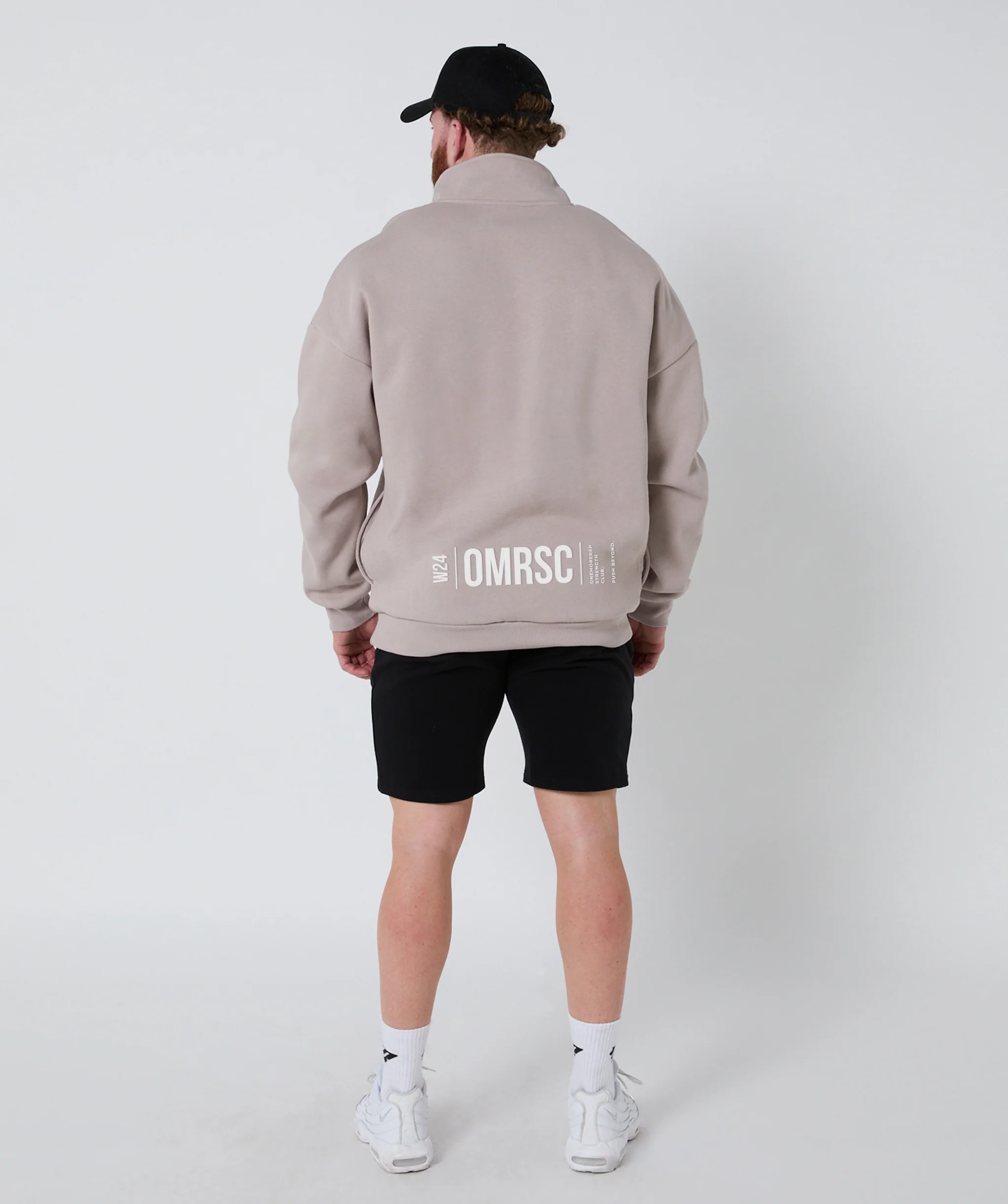 Strength Club Oversize Zip Jumper Stone by OneMoreRep - Image 2