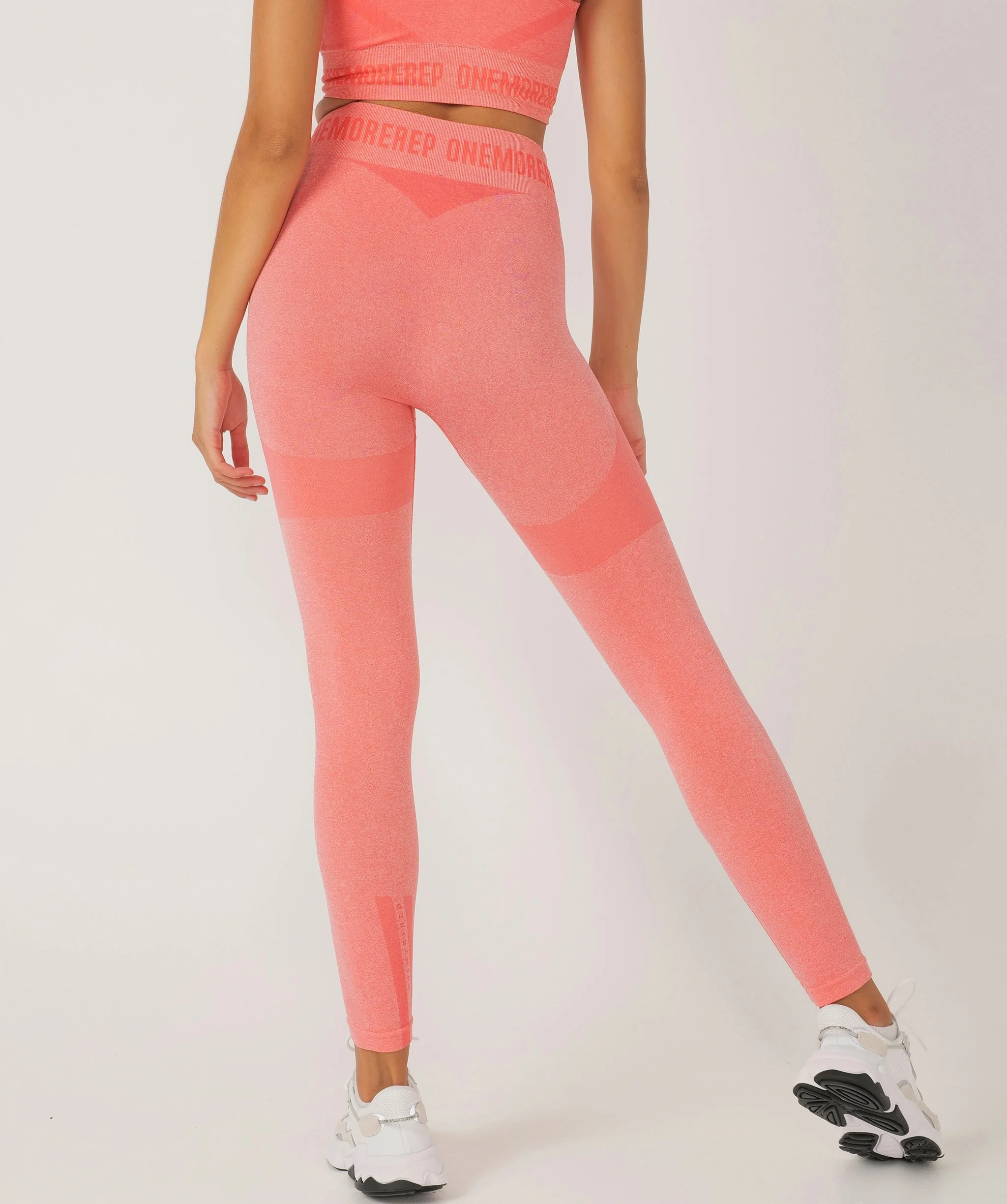 True Seamless Full Length Leggings (Coral Pink) by OneMoreRep - Image 3