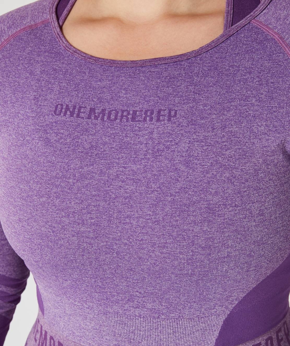 True Seamless Longsleeve Crop (Purple) by OneMoreRep - Image 4