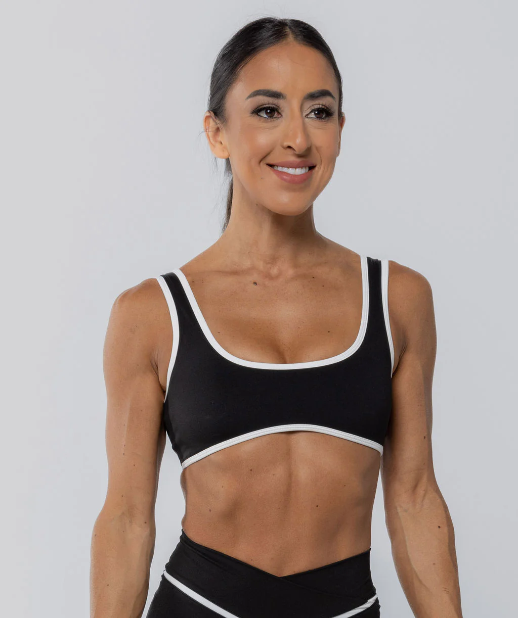 Two Tone Bralette Black by OneMoreRep