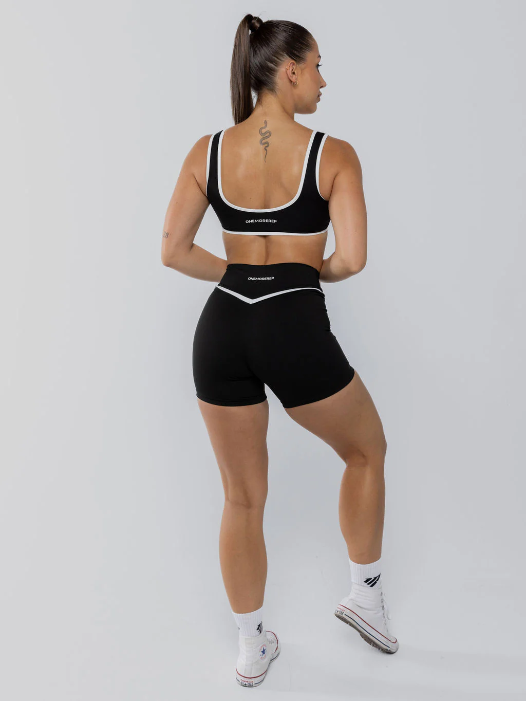 Two Tone Cross Shorts Black by OneMoreRep - Image 8