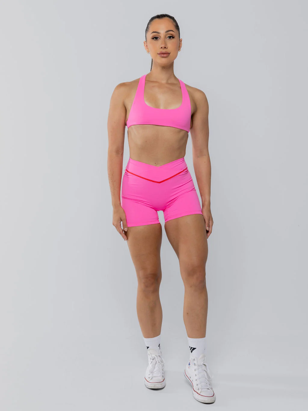 Two Tone Cross Shorts Pink Sherbet by OneMoreRep - Image 11