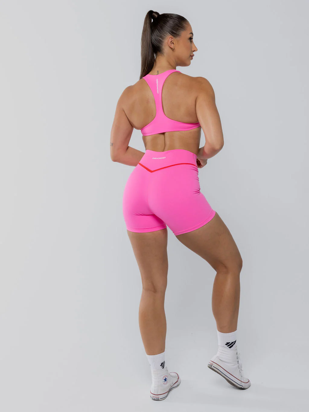 Two Tone Cross Shorts Pink Sherbet by OneMoreRep - Image 12