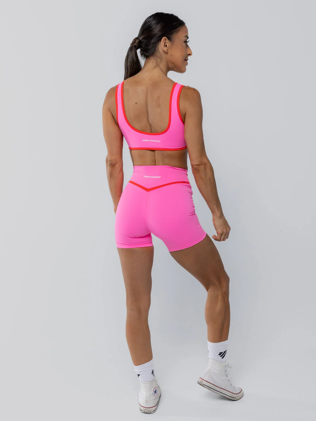 Two Tone Cross Shorts Pink Sherbet by OneMoreRep - Image 6