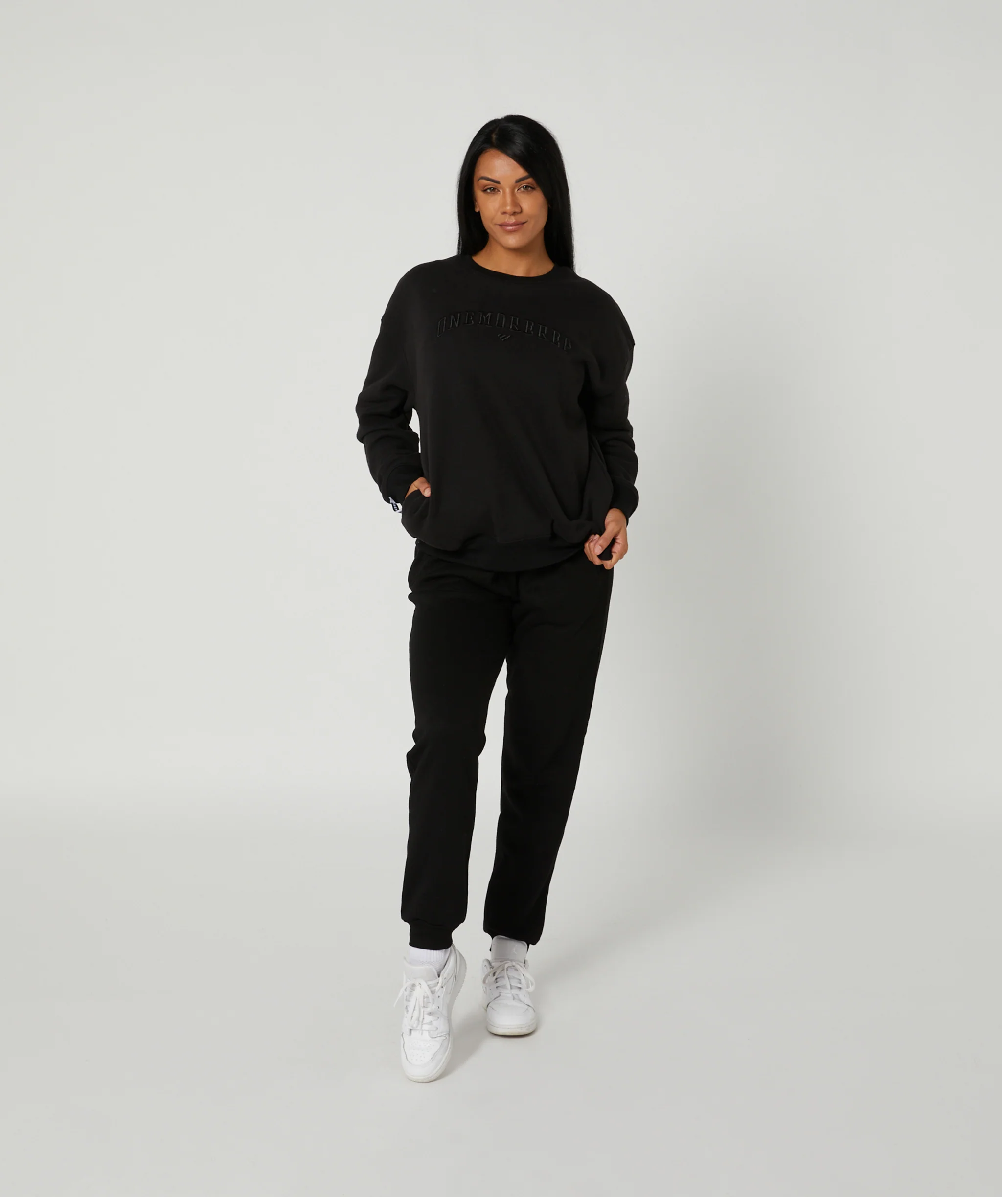 Varsity Crewneck Jumper (Black) by OneMoreRep - Image 3