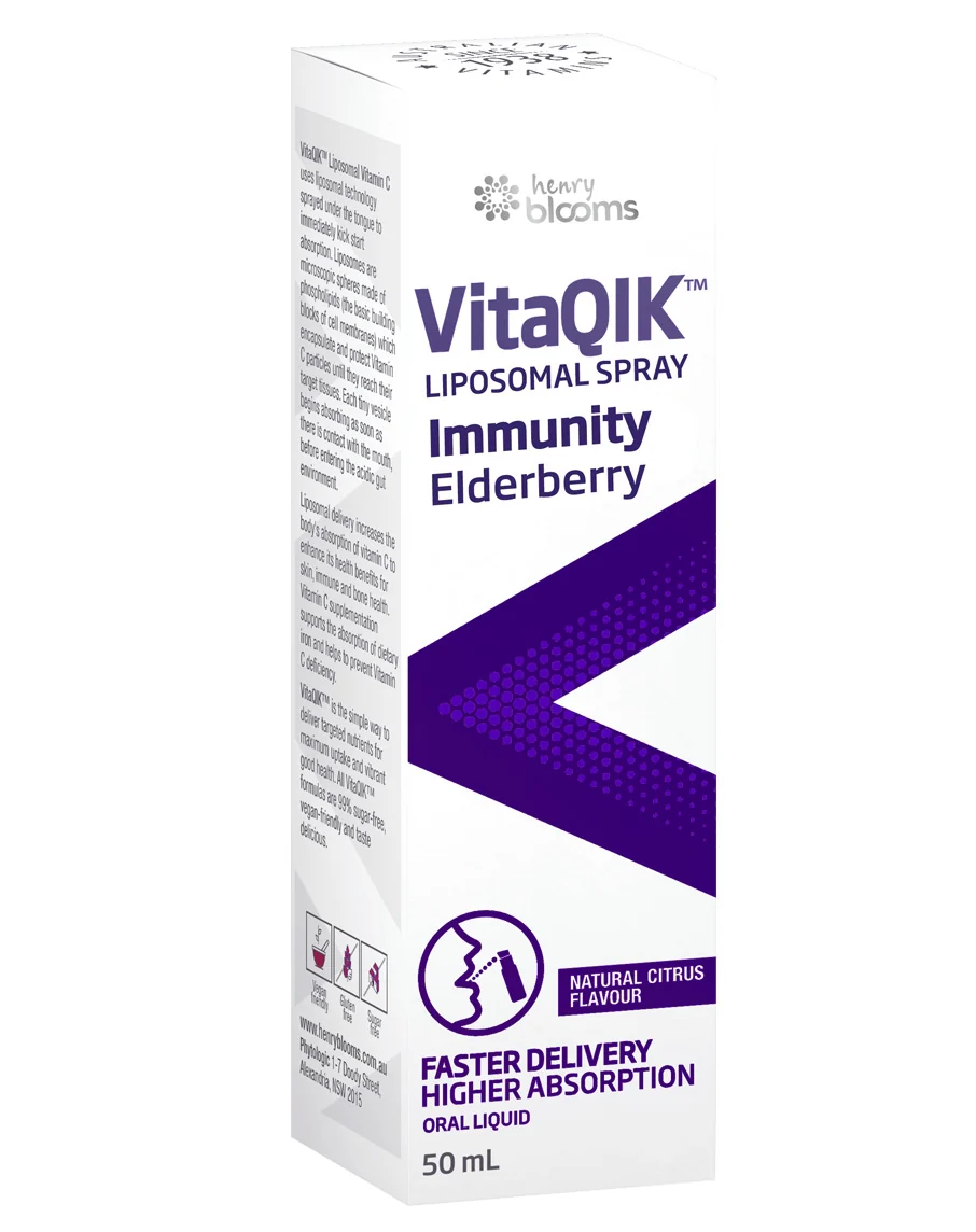 VitaQIK Liposomal Spray (Immunity Elderberry) by Henry Blooms - Image 2