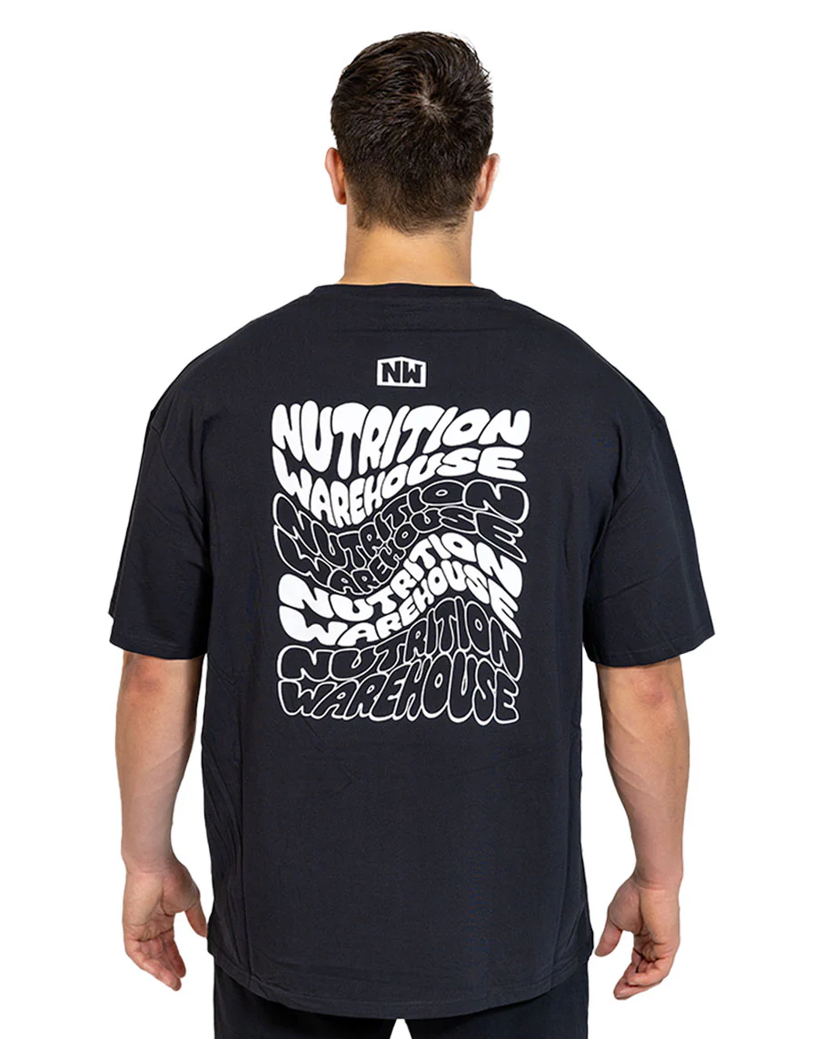 Wave Tee (Black/White) by Nutrition Warehouse - Image 2