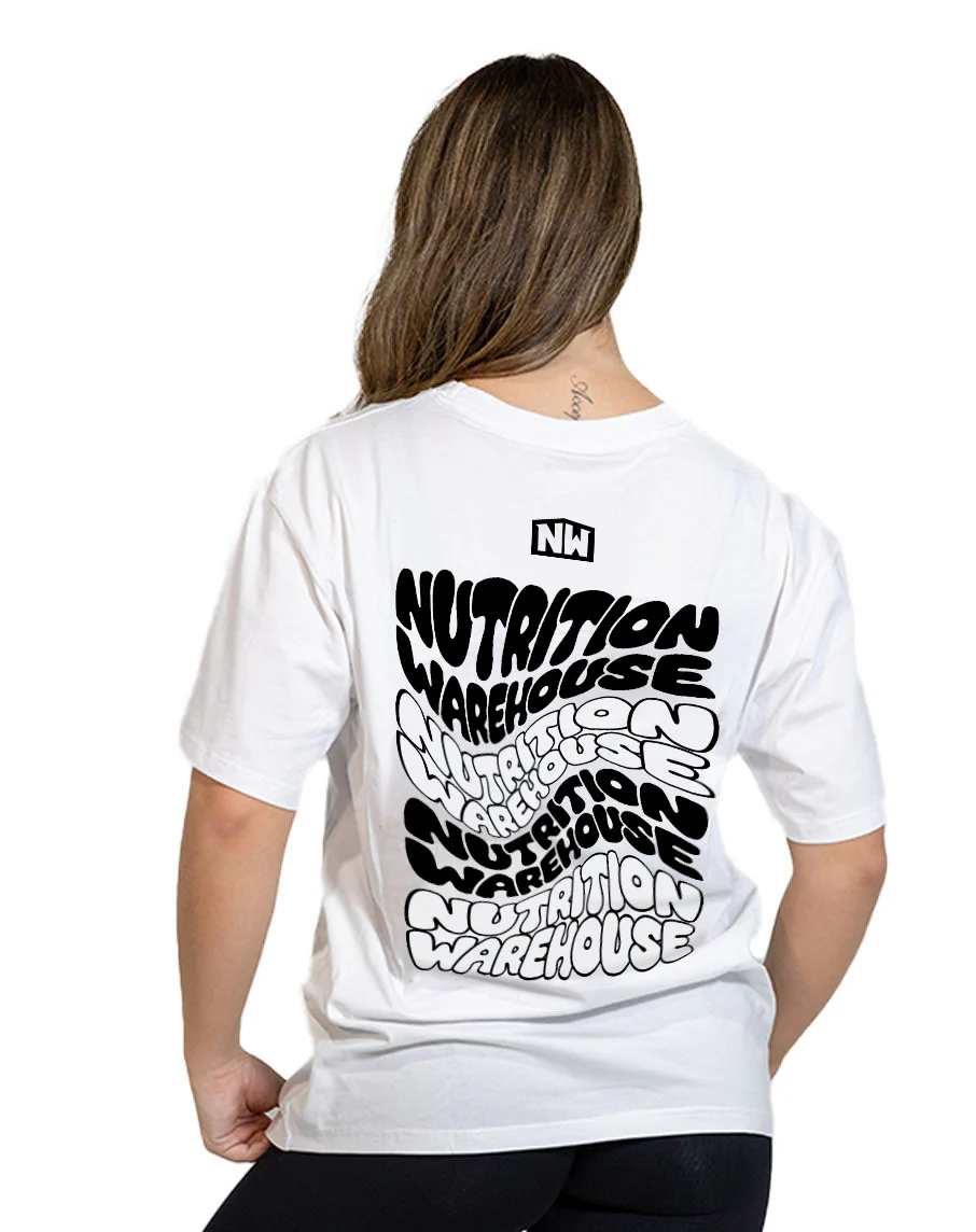 Wave Tee (White/Black) by Nutrition Warehouse - Image 2