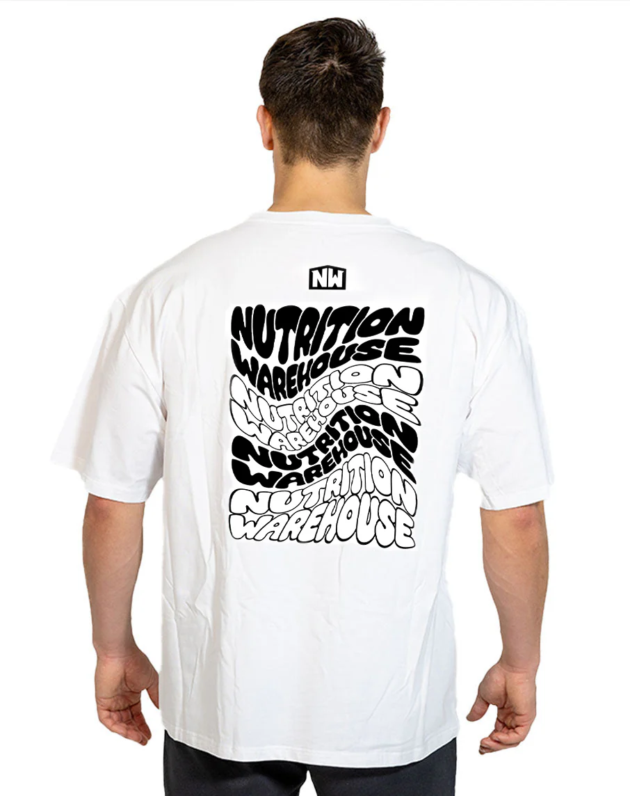 Wave Tee (White/Black) by Nutrition Warehouse - Image 3